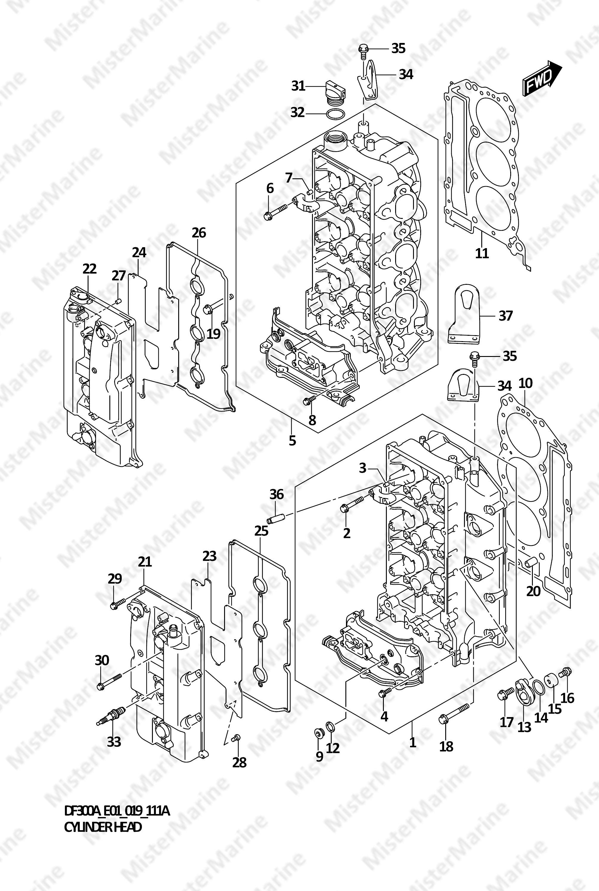 FIG.111A (1-B-2) CYLINDER HEAD