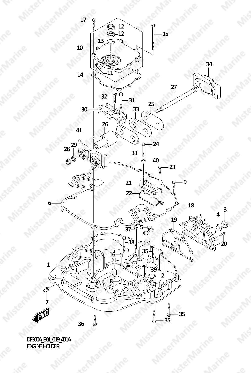 FIG.401A (1-E-9) ENGINE HOLDER