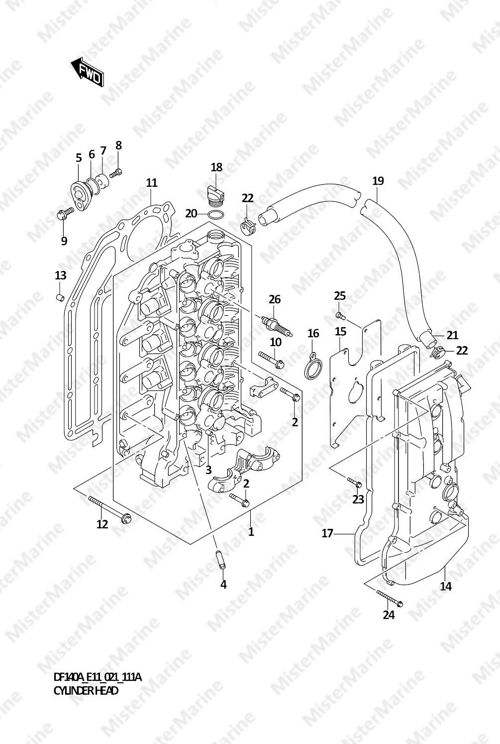 FIG.111A (1-B-2) CYLINDER HEAD