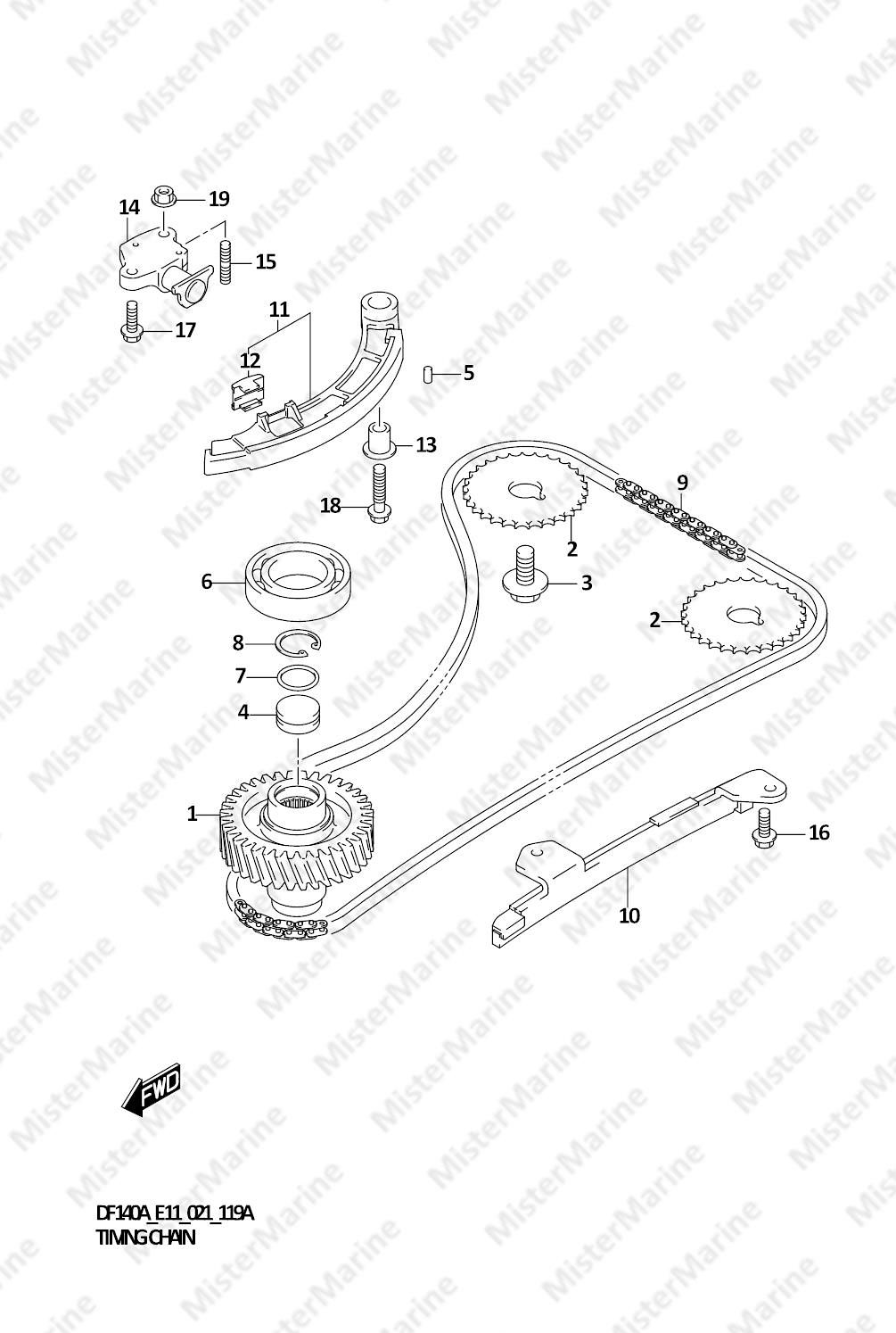 FIG.119A (1-B-5) TIMING CHAIN