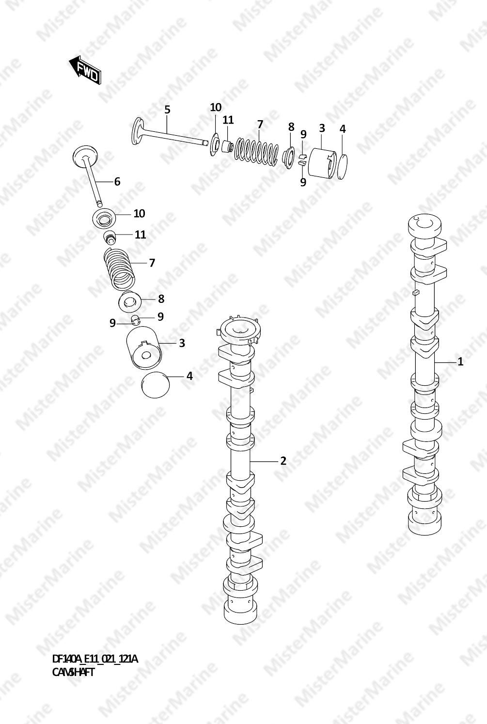 FIG.121A (1-B-6) CAMSHAFT