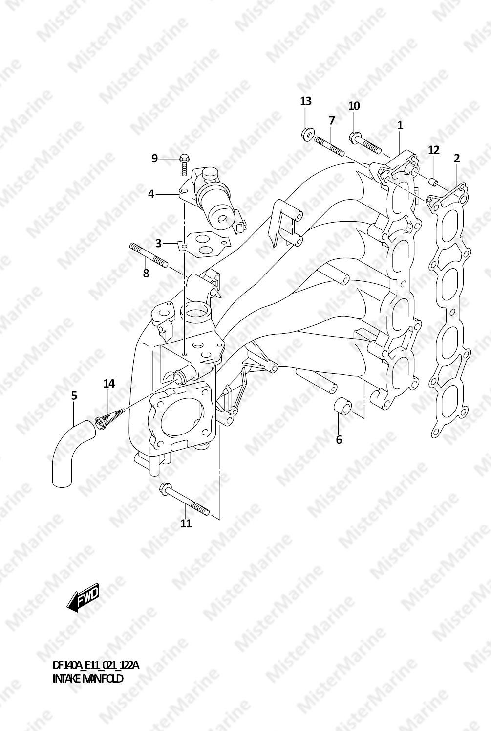 FIG.122A (1-B-8) INTAKE MANIFOLD