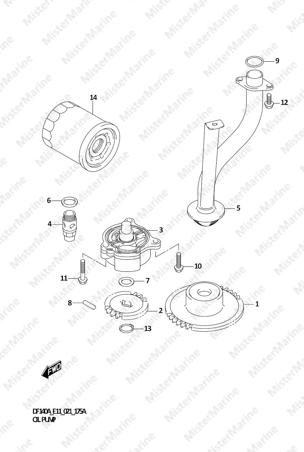 FIG.175A (1-C-13) OIL PUMP