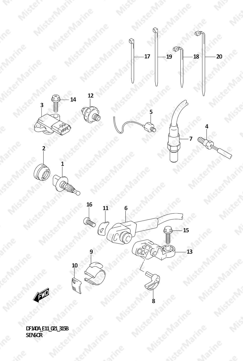 FIG.315B (1-E-7) SENSOR (SEE NOTE)