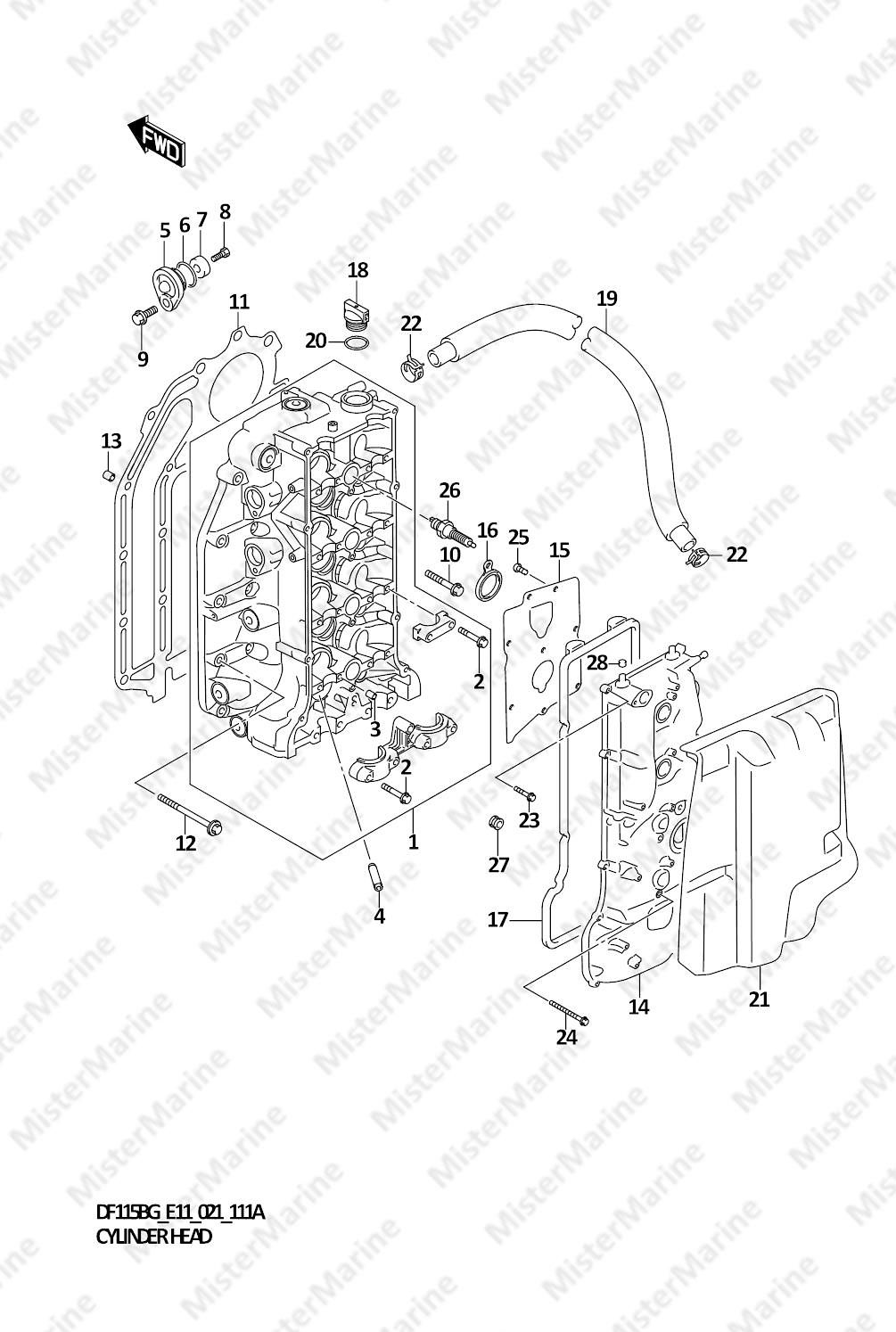 FIG.111A (1-B-2) CYLINDER HEAD