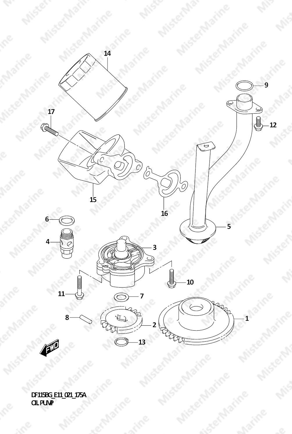 FIG.175A (1-C-10) OIL PUMP