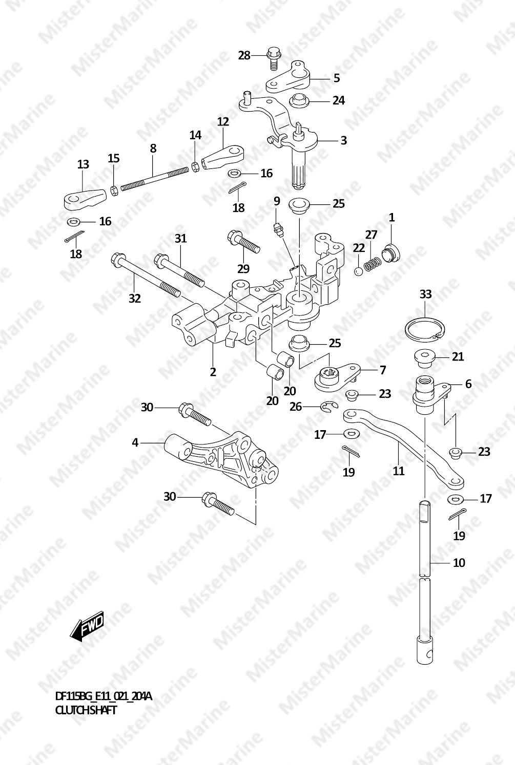 FIG.204A (1-C-12) CLUTCH SHAFT