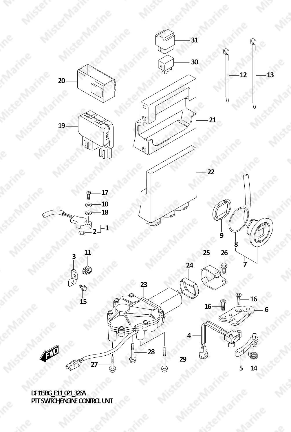 FIG.326A (1-D-12) PTT SWITCH/ENGINE CONTROL UNIT