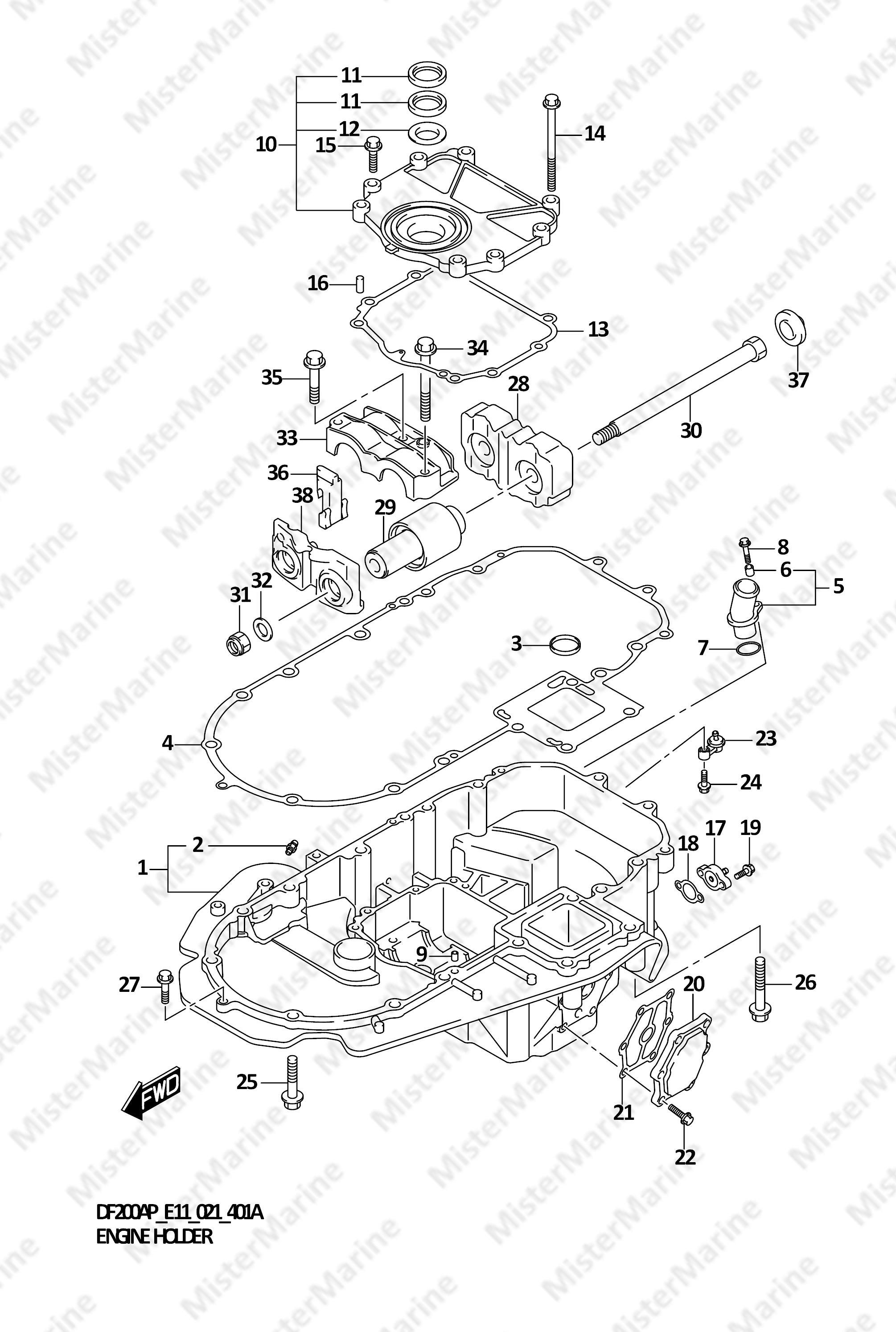 FIG.401A (1-E-10) ENGINE HOLDER