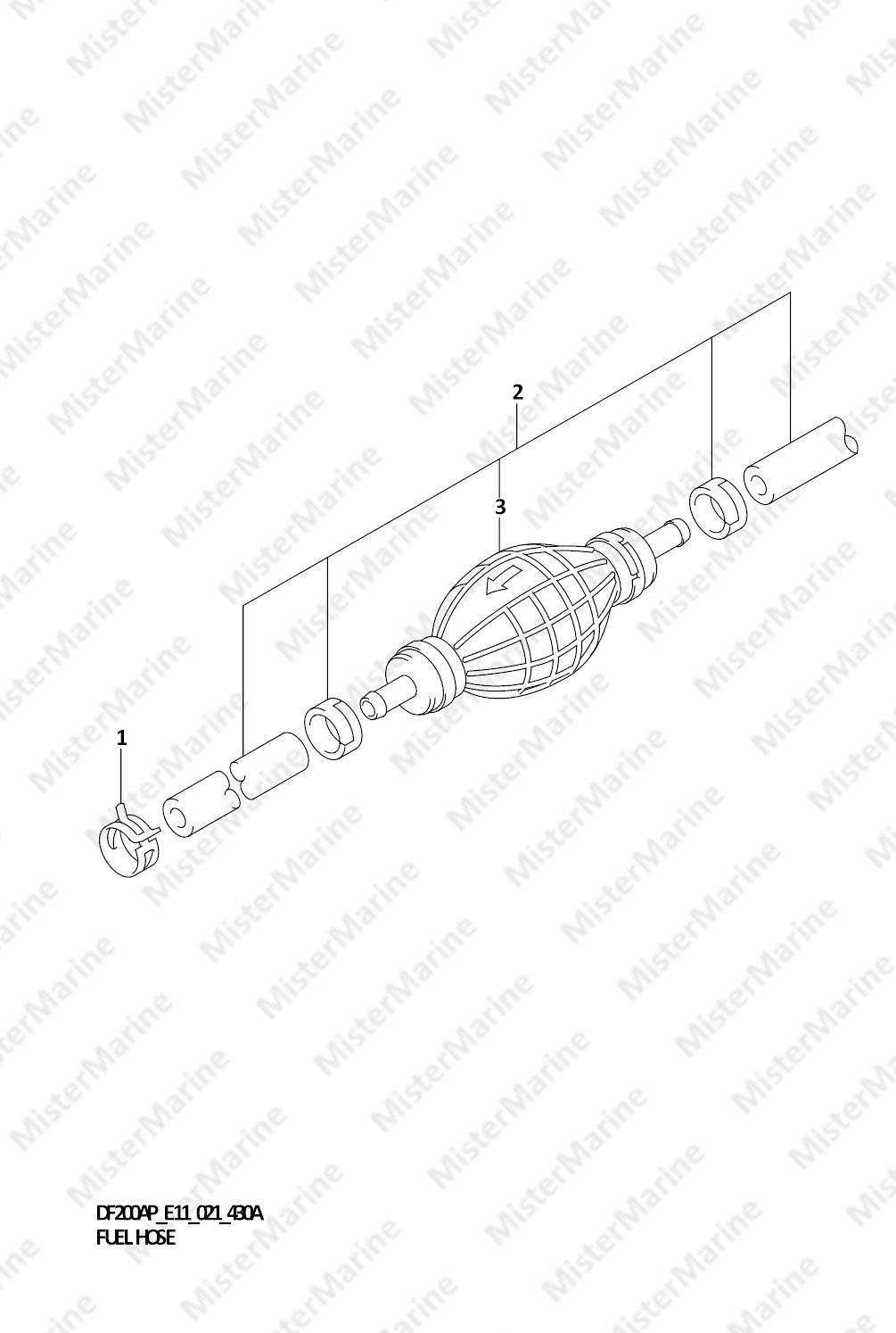 FIG.430A (1-F-14) FUEL HOSE ((E01,E11,E40):W/TANK)
