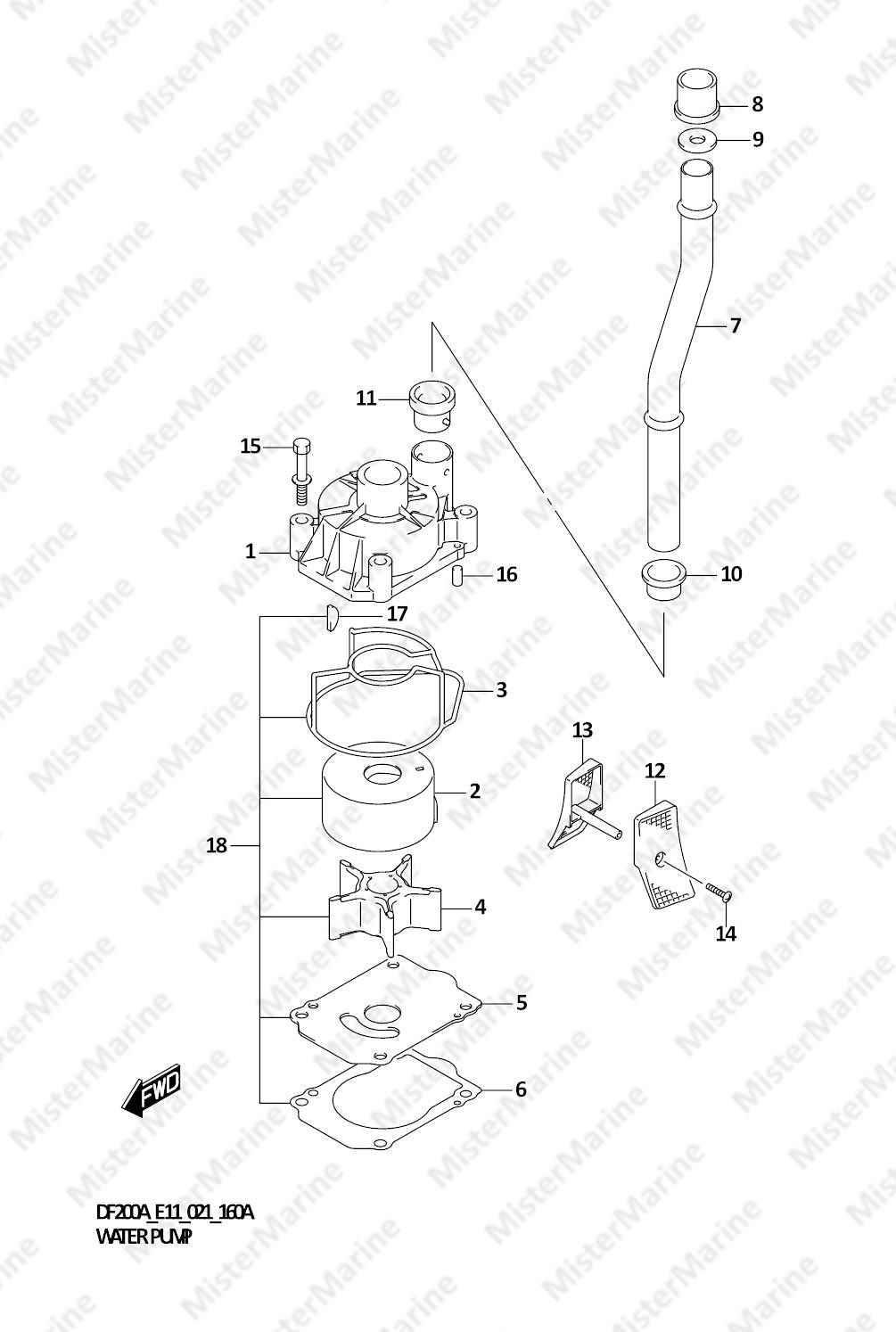 FIG.160A (1-D-3) WATER PUMP