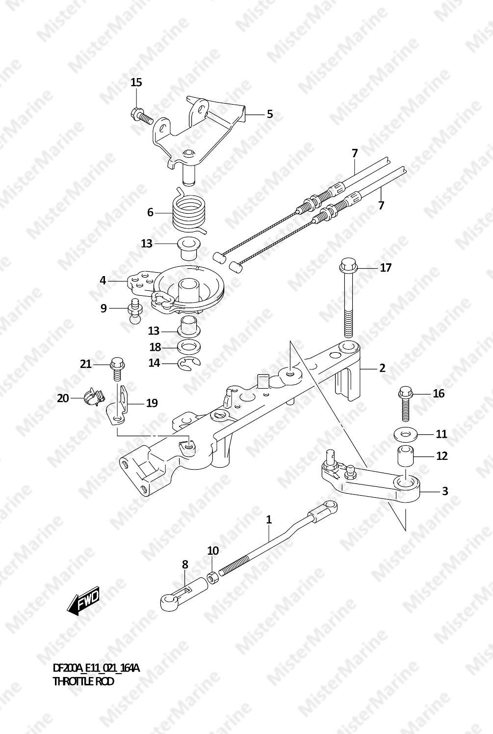 FIG.164A (1-D-5) THROTTLE ROD