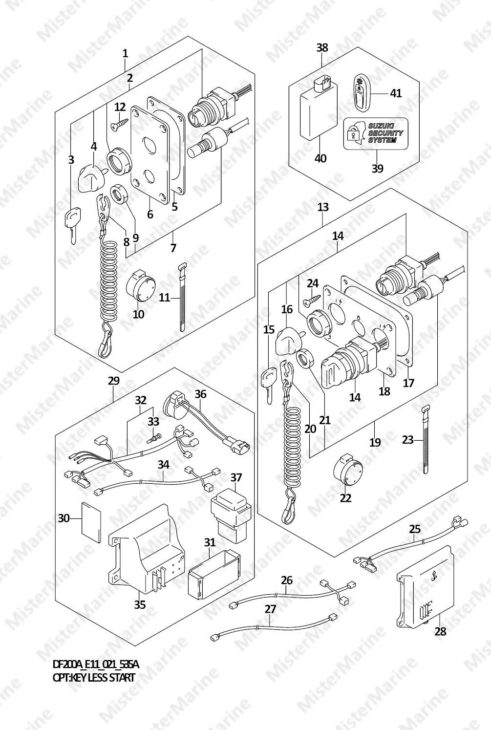 FIG.535A (1-I-13) OPT:KEY LESS START (W/KEY LESS START)