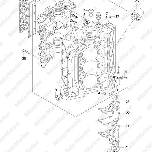 FIG.113A (1-B-8) CYLINDER BLOCK