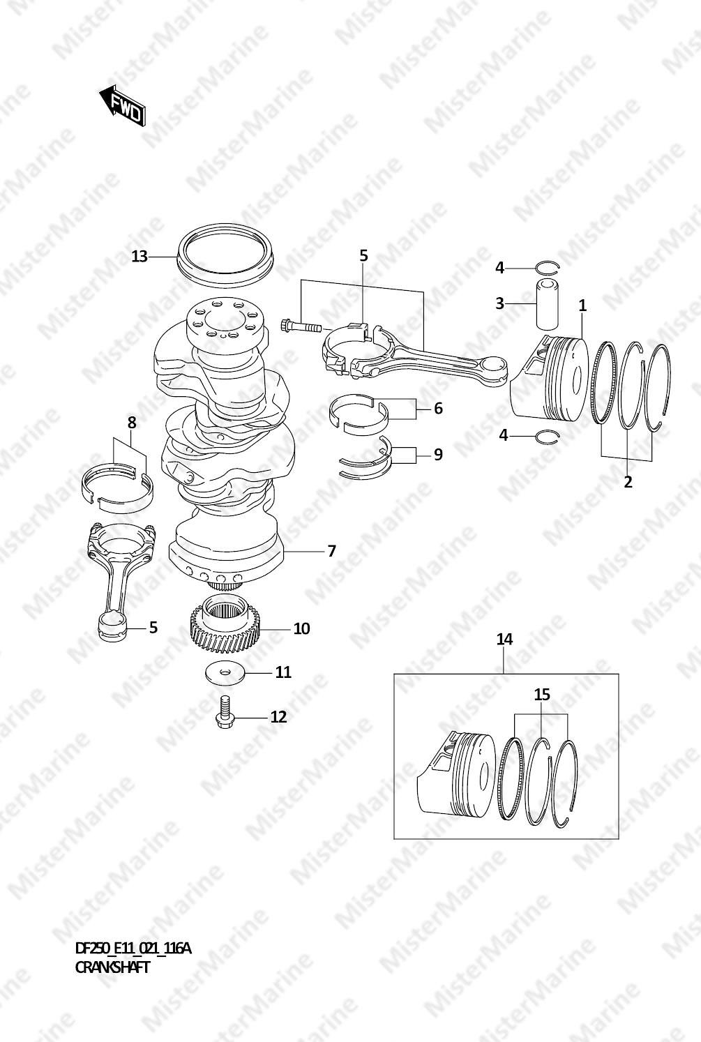 FIG.116A (1-B-10) CRANKSHAFT