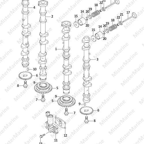 FIG.121C (1-C-6) CAMSHAFT (DF250T,DF250Z)