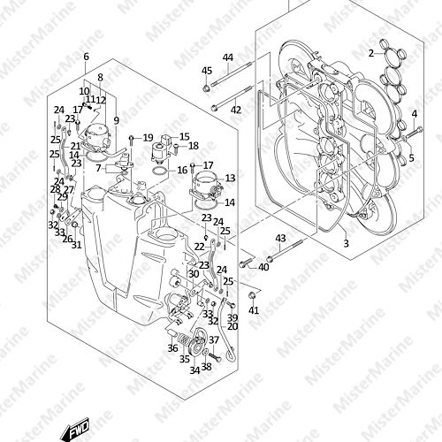 FIG.163A (1-E-9) THROTTLE BODY (DF200T,DF200Z)