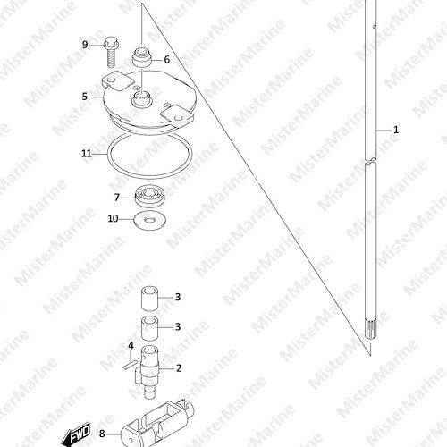 FIG.206A (1-F-6) CLUTCH ROD (SEE NOTE)
