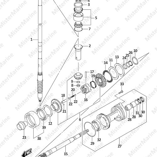FIG.220D (1-G-5) TRANSMISSION (DF225Z)