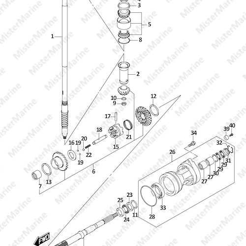 FIG.220F (1-G-11) TRANSMISSION (DF250ST)