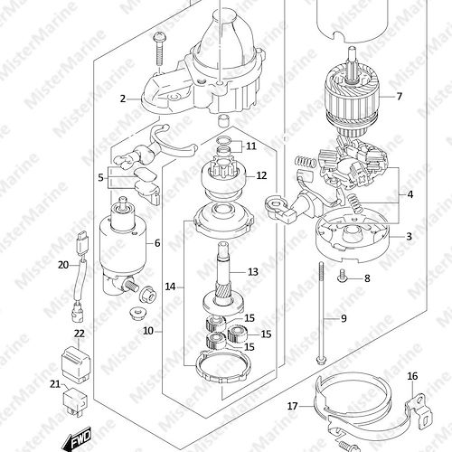 FIG.301A (1-G-14) STARTING MOTOR