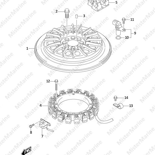 FIG.303A (1-H-2) MAGNETO (DF200T,DF200Z,DF225T,DF225Z)
