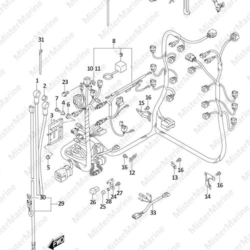 FIG.322A (1-H-7) HARNESS (DF200T,DF200Z)