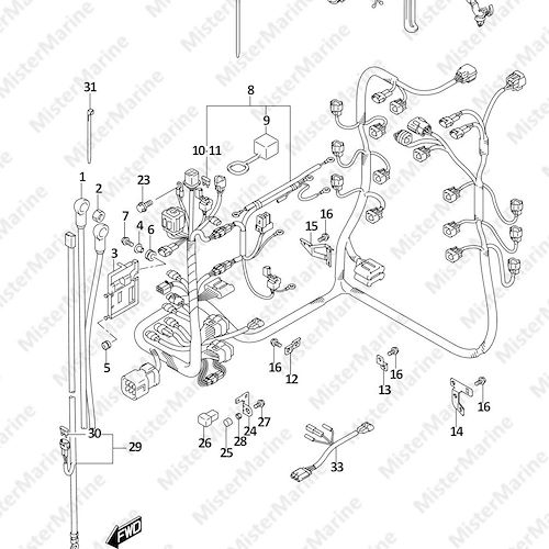 FIG.322B (1-H-9) HARNESS (DF225T,DF225Z)