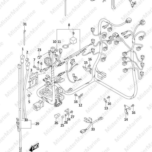 FIG.322C (1-H-11) HARNESS (DF250T,DF250Z)