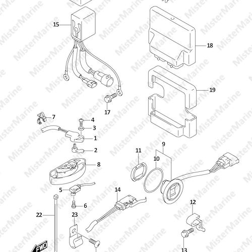 FIG.326B (1-I-4) PTT SWITCH/ENGINE CONTROL UNIT (DF250ST)