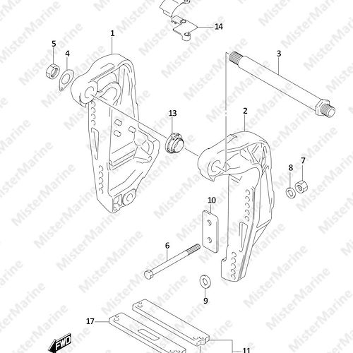 FIG.335A (1-I-5) CLAMP BRACKET (W/TRANSOM(L))