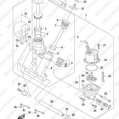 FIG.337A (1-I-14) TRIM CYLINDER (W/TRANSOM(L))