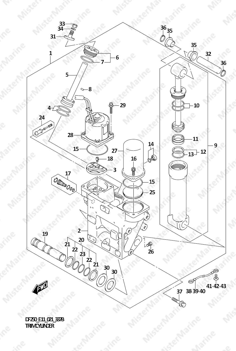 FIG.337B (1-J-2) TRIM CYLINDER (SEE NOTE)
