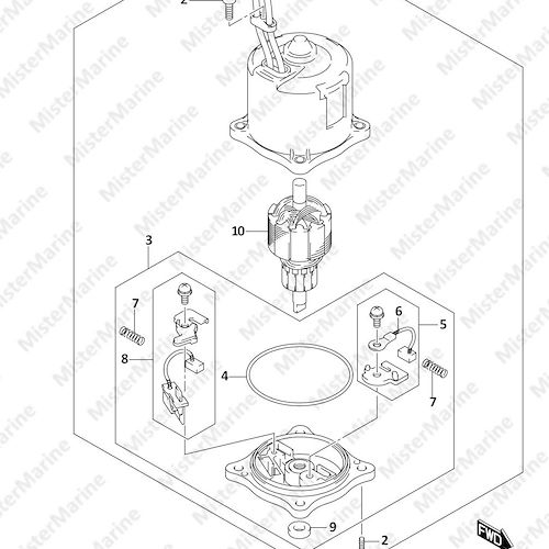 FIG.340A (1-J-8) PTT MOTOR (W/TRANSOM(L))