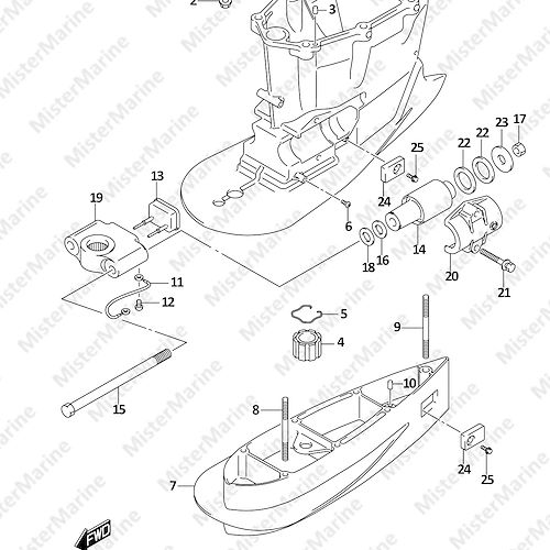 FIG.405C (1-K-3) DRIVE SHAFT HOUSING (W/TRANSOM(XX))