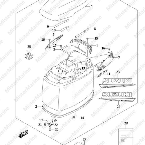FIG.420B (2-B-8) ENGINE COVER ((DF200T,DF200Z):021)