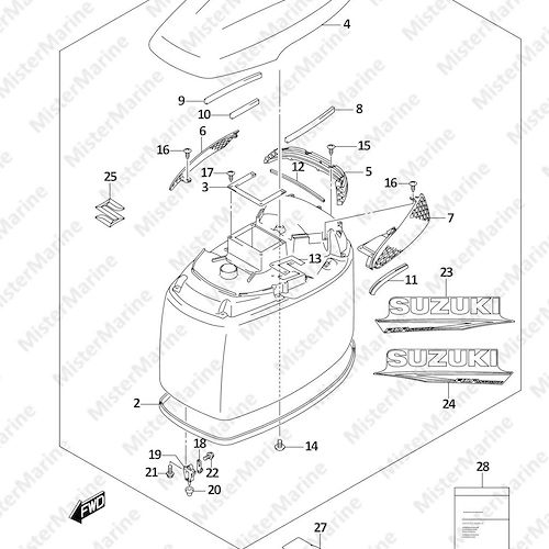 FIG.420D (2-B-12) ENGINE COVER ((DF225T,DF225Z):021)