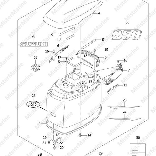 FIG.420G (2-C-4) ENGINE COVER (DF250ST)
