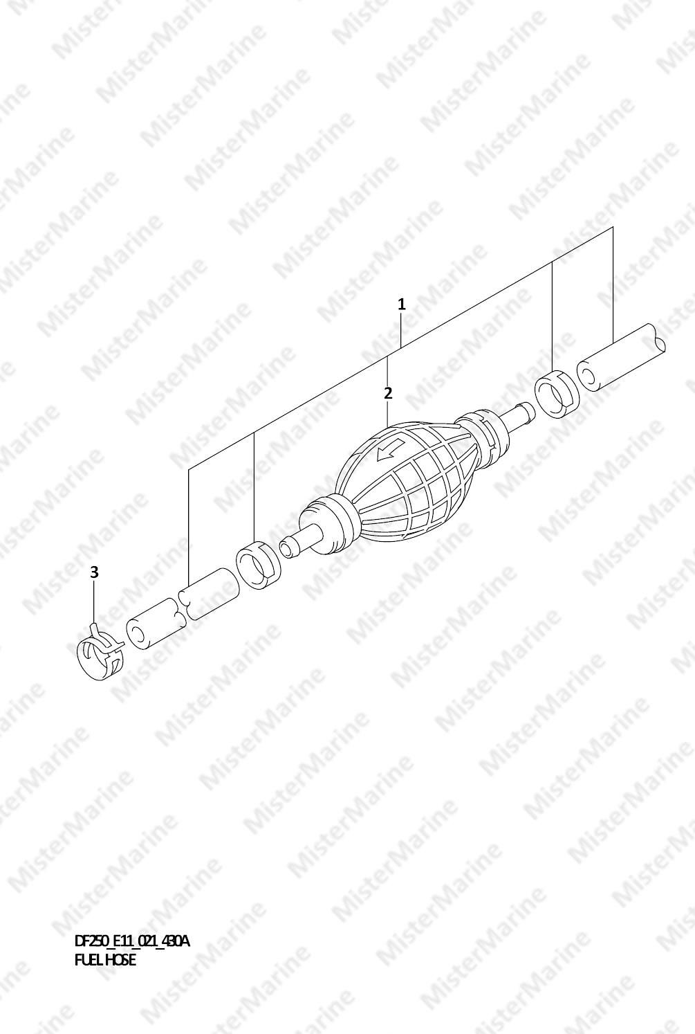 FIG.430A (2-C-6) FUEL HOSE (E01,E11,E40)