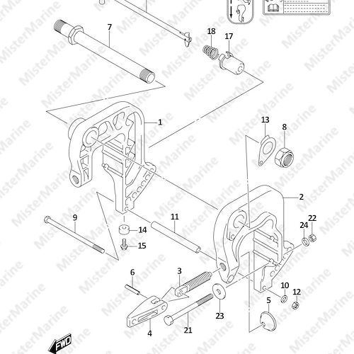 FIG.335C (1-F-11) CLAMP BRACKET (DF30A)
