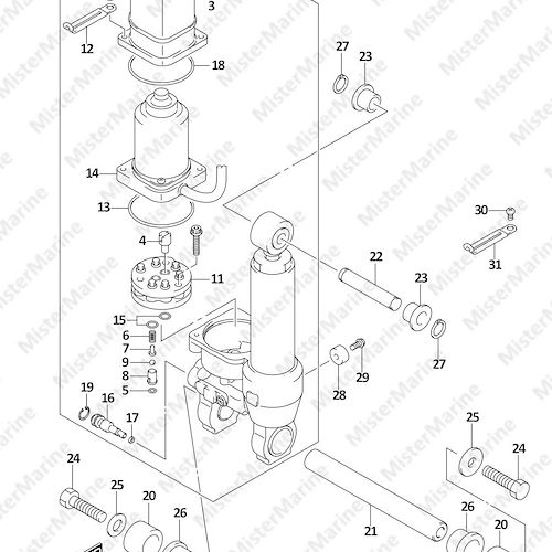 FIG.338A (1-G-12) TILT CYLINDER (DF25AT,DF25ATH,DF30AT,DF30ATH)