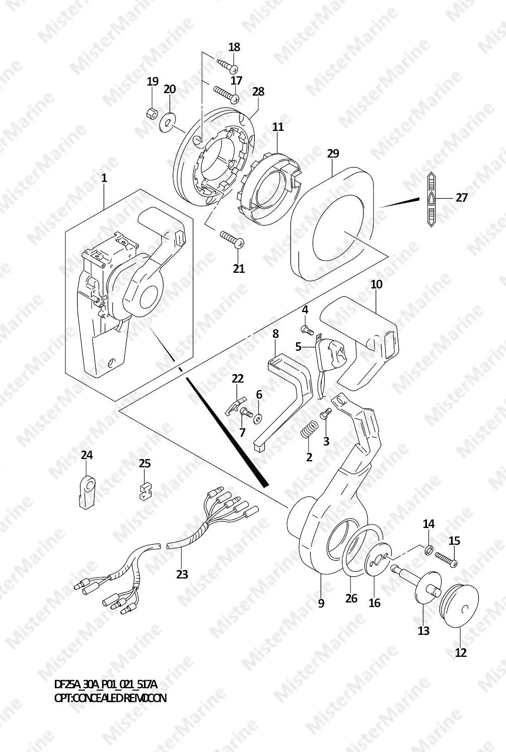 FIG.517A (1-K-13) OPT:CONCEALED REMOCON (1) (SEE NOTE)