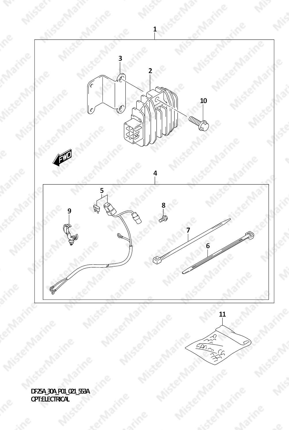 FIG.553A (1-L-11) OPT:ELECTRICAL (MANUAL STARTER)