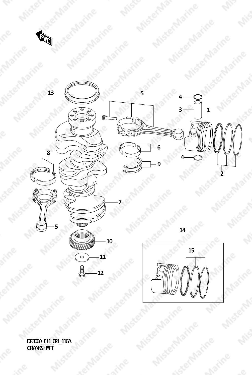 FIG.116A (1-B-5) CRANKSHAFT