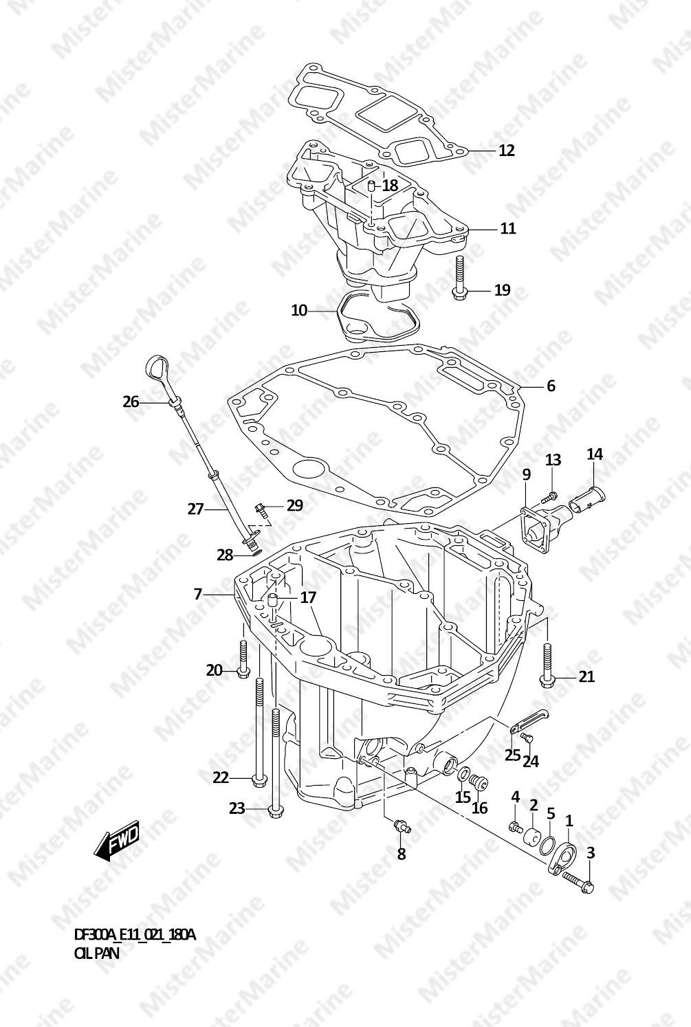 FIG.180A (1-D-3) OIL PAN