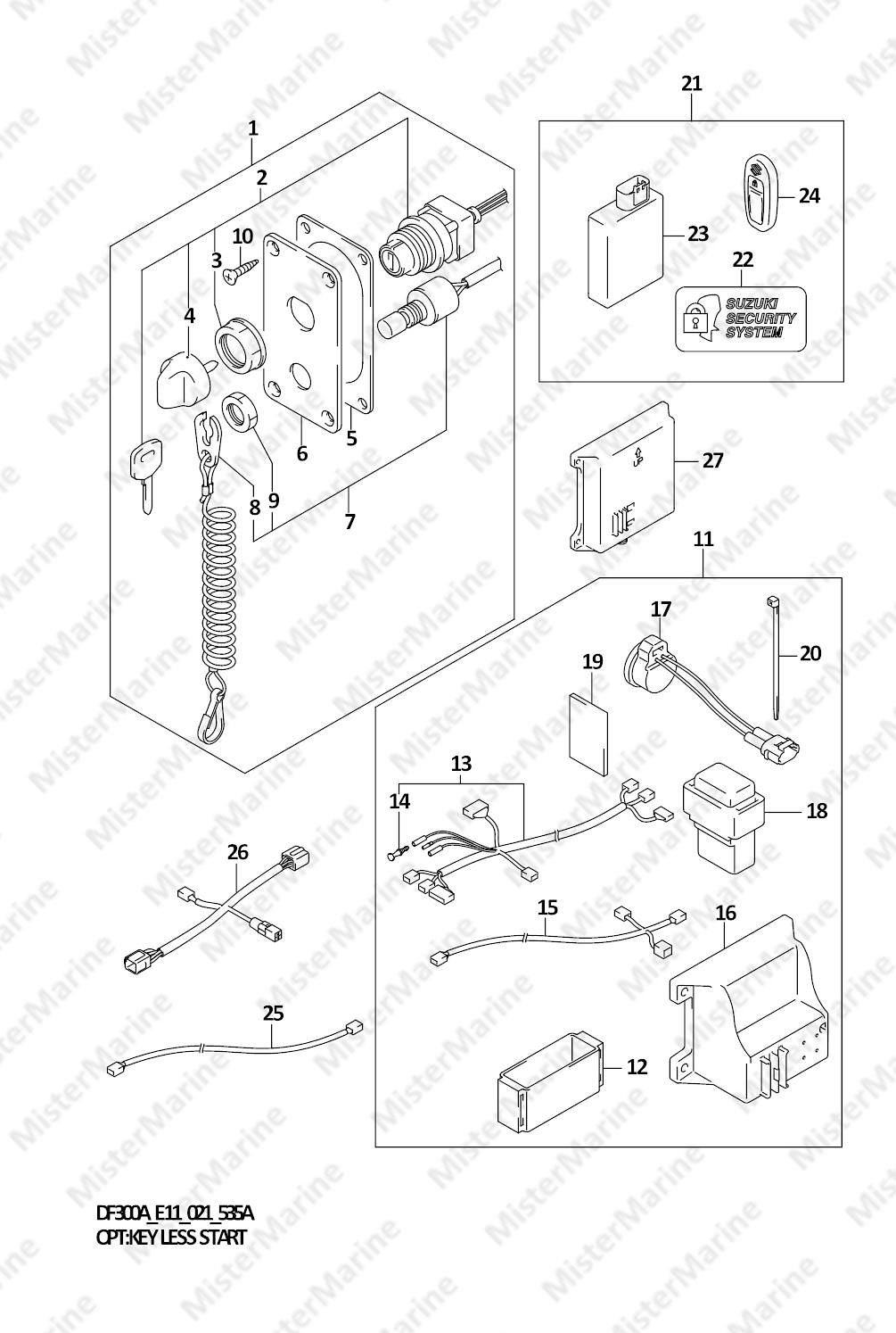 FIG.535A (1-I-8) OPT:KEY LESS START (E01,E03,E11)