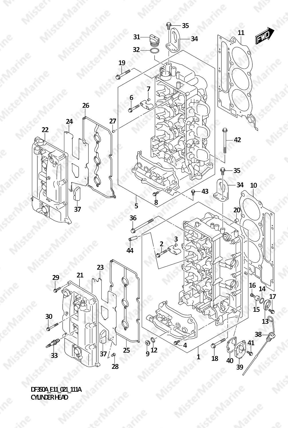 FIG.111A (1-B-2) CYLINDER HEAD