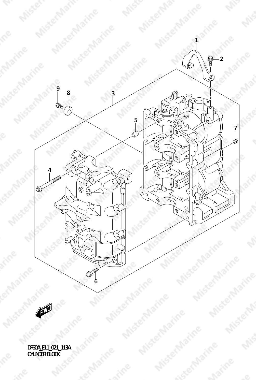 FIG.113A FIG.113A (1-B-6) CYLINDER BLOCK