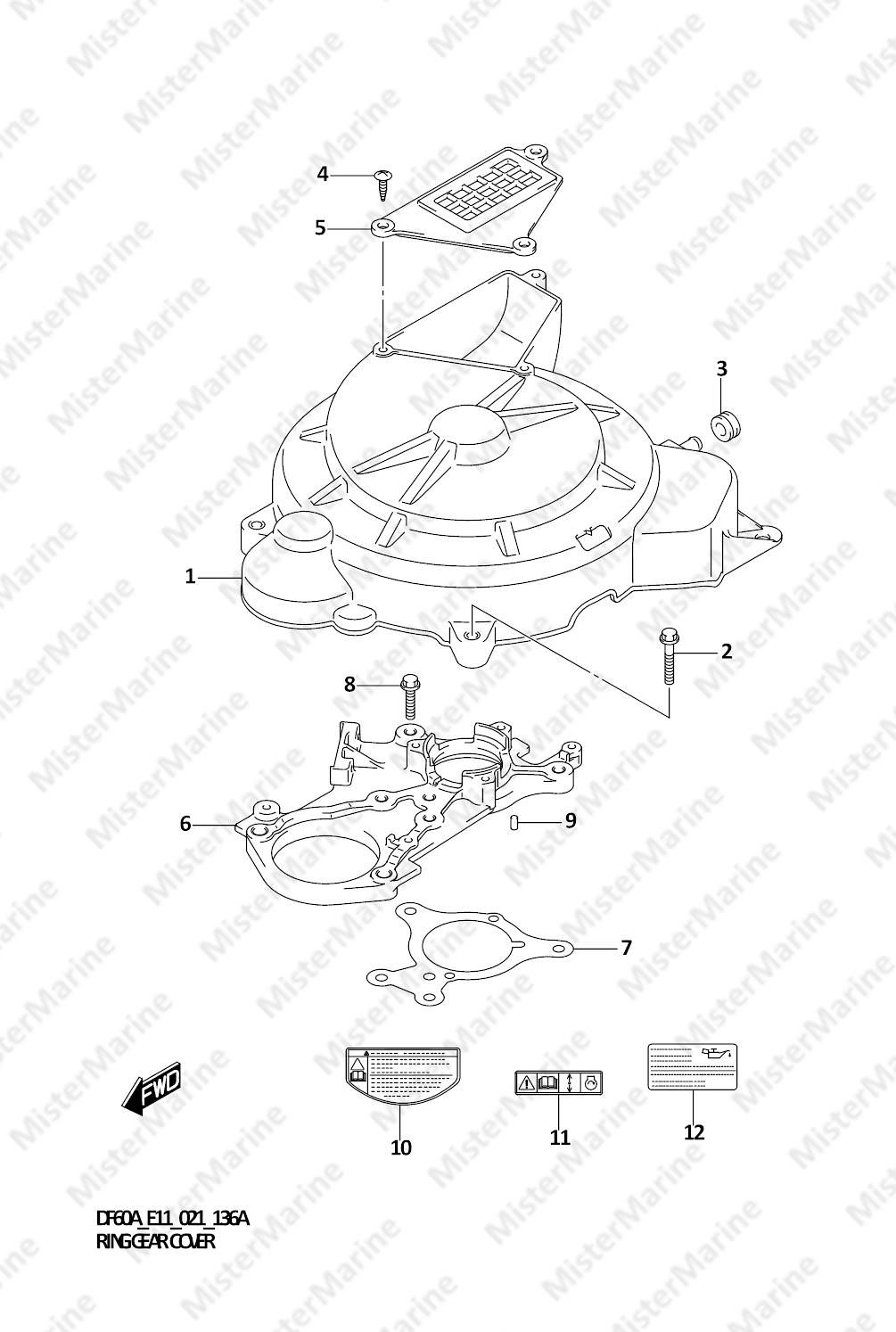 FIG.136A FIG.136A (1-B-14) RING GEAR COVER