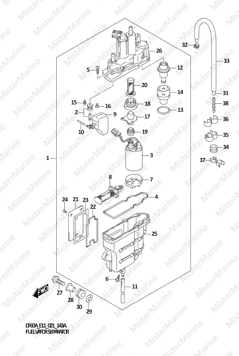 FIG.143A FIG.143A (1-C-2) FUEL VAPOR SEPARATOR (E01,E03,E11,E34)